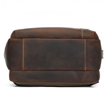 Чоловічий рюкзак шкіряний Portland темно-коричневий фото