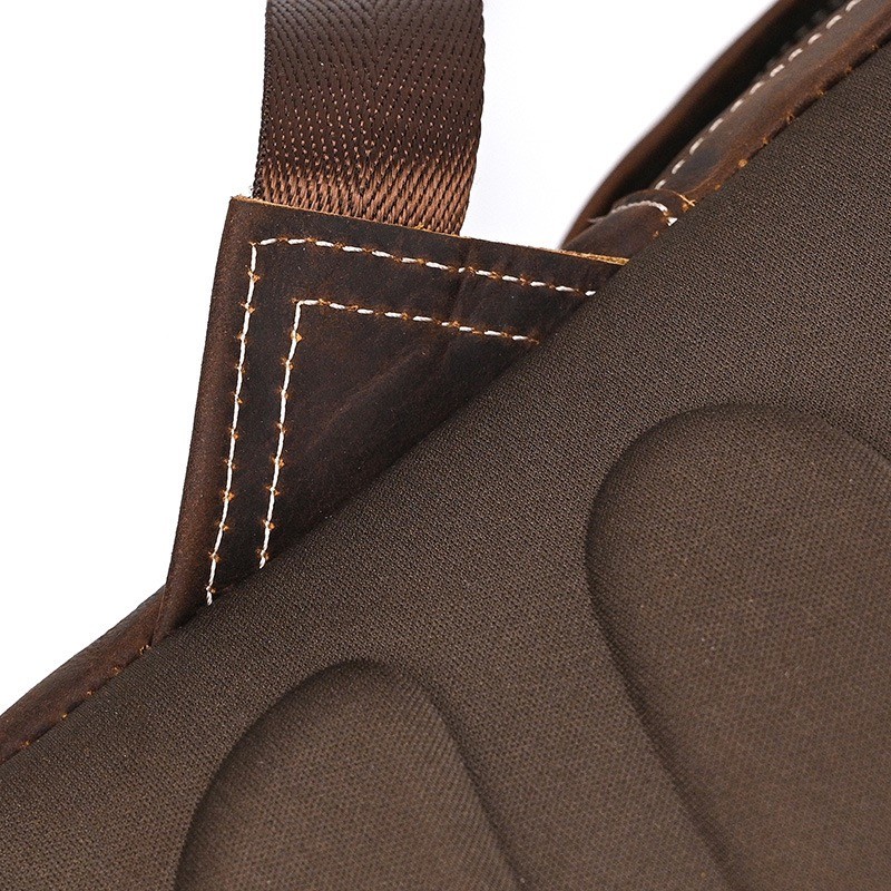 Мужской кожаный рюкзак Portland темно-коричневый - 16 фото