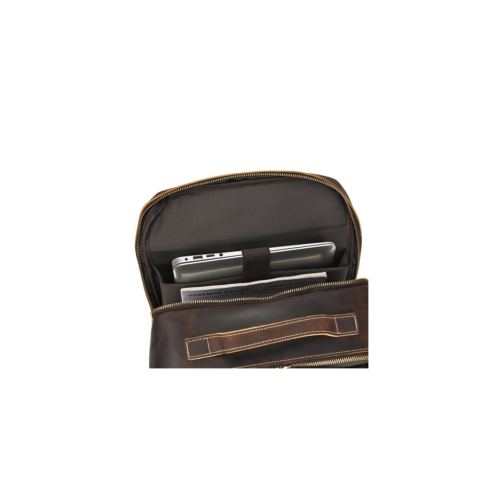 Чоловічий рюкзак шкіряний Portland темно-коричневий