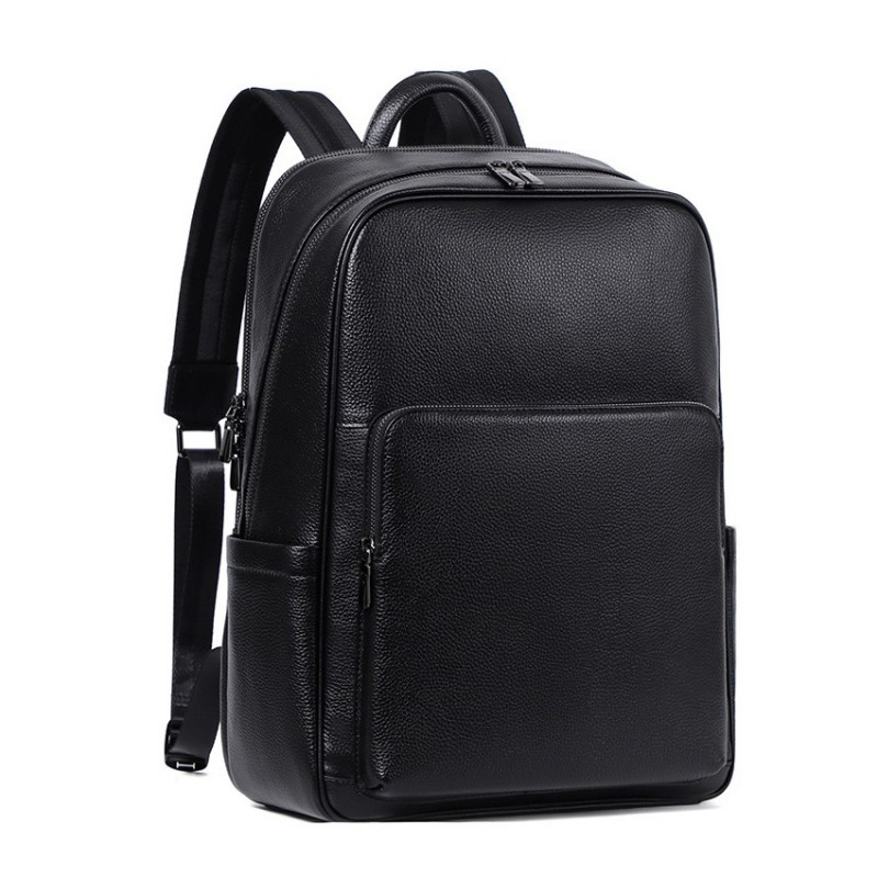 Мужской кожаный рюкзак Theodore черный фото