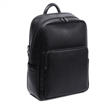 Чоловічий шкіряний рюкзак Theodore чорний фото