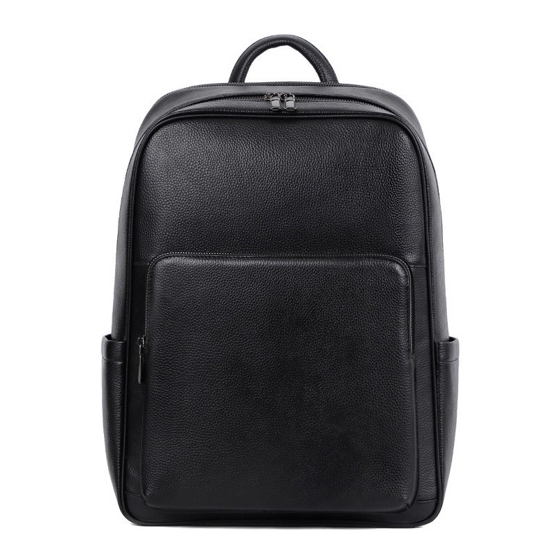 Мужской кожаный рюкзак Theodore черный - 4 фото