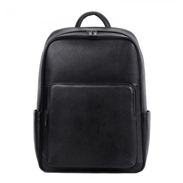 Чоловічий шкіряний рюкзак Theodore чорний фото