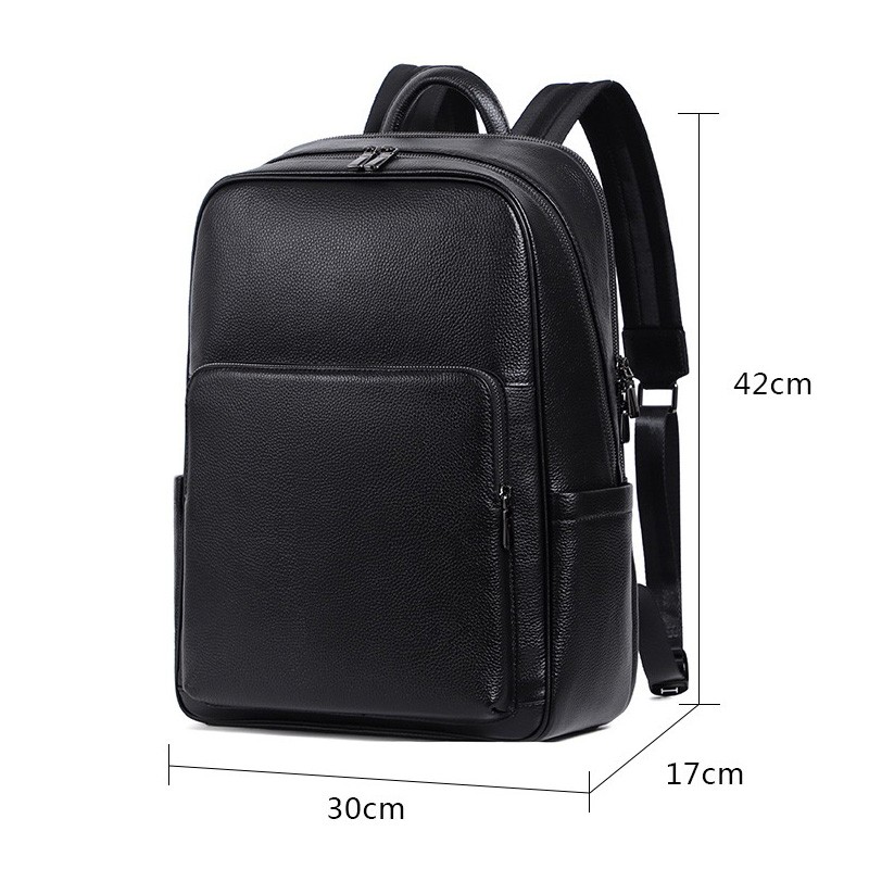 Чоловічий шкіряний рюкзак Theodore чорний - 7 фото