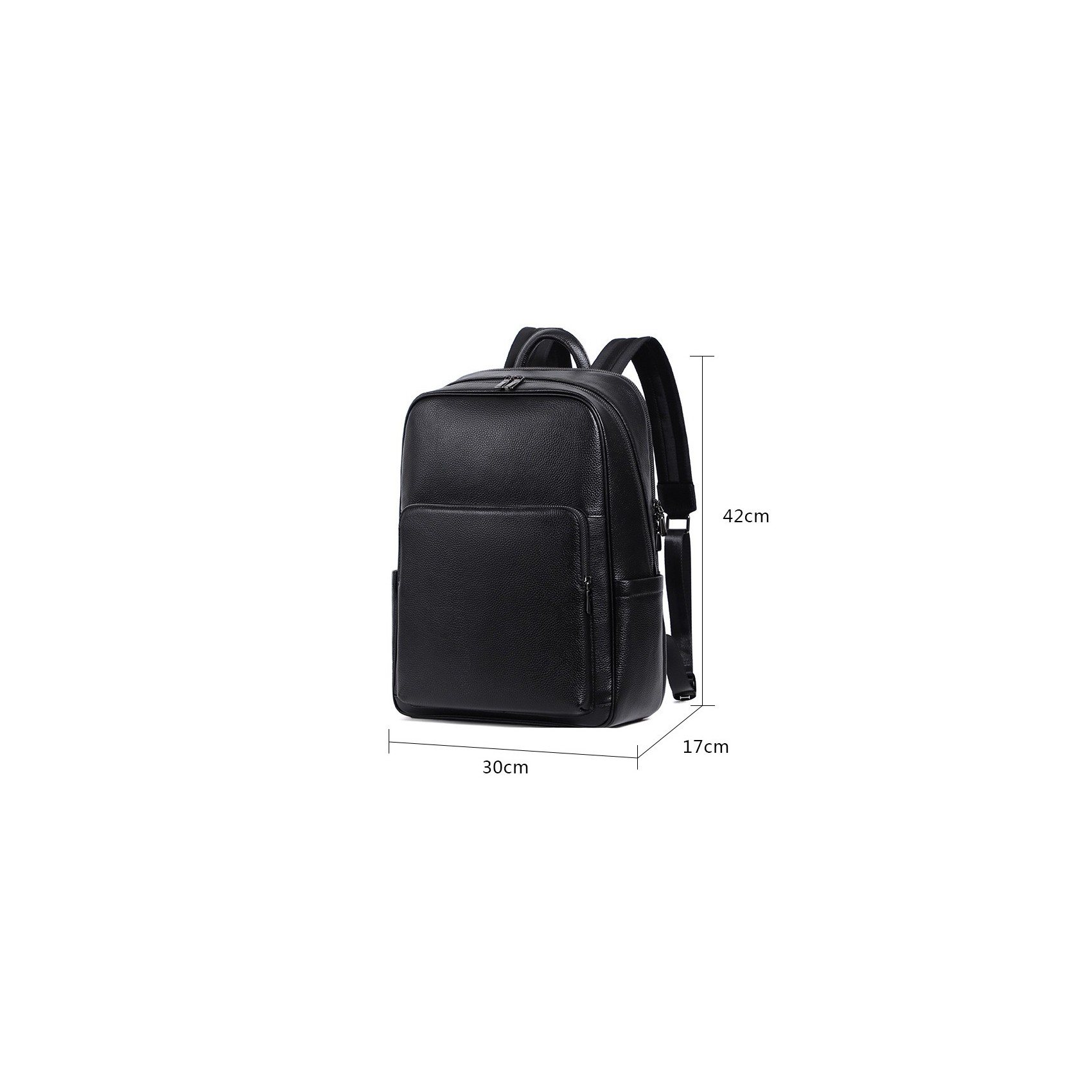 Мужской кожаный рюкзак Theodore черный