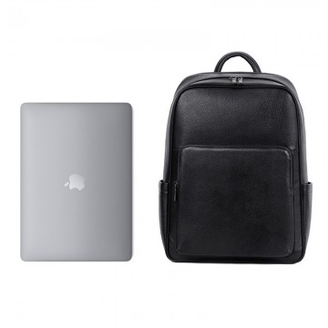 Чоловічий шкіряний рюкзак Theodore чорний фото