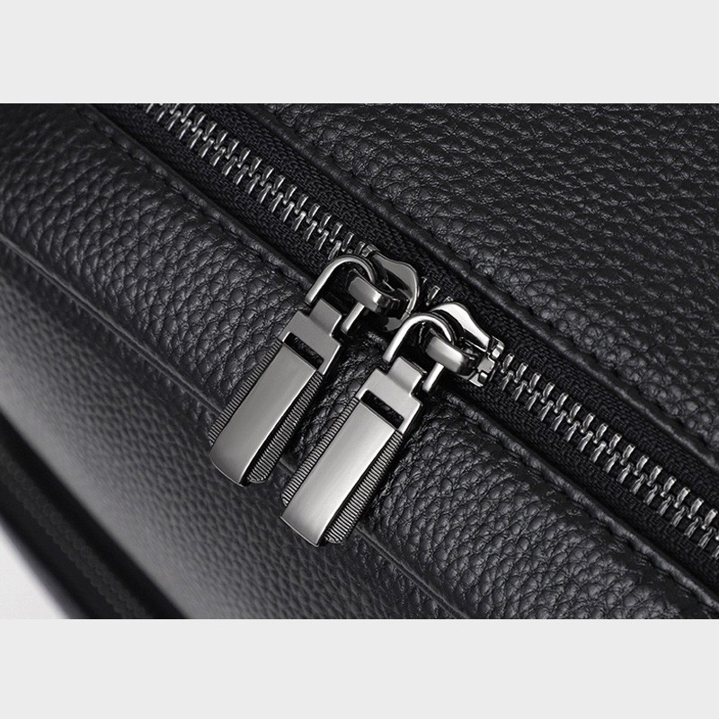 Чоловічий шкіряний рюкзак Theodore чорний - 10 фото