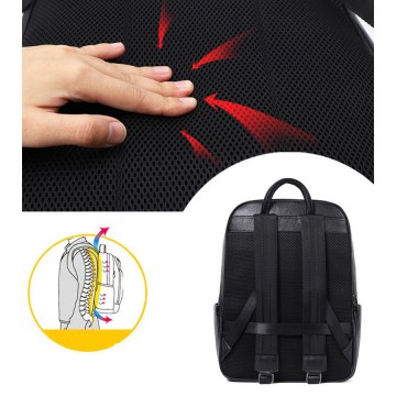 Чоловічий шкіряний рюкзак Theodore чорний фото