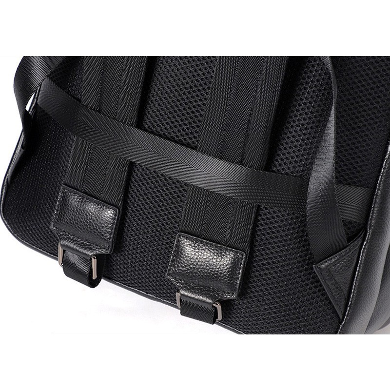 Чоловічий шкіряний рюкзак Theodore чорний - 11 фото