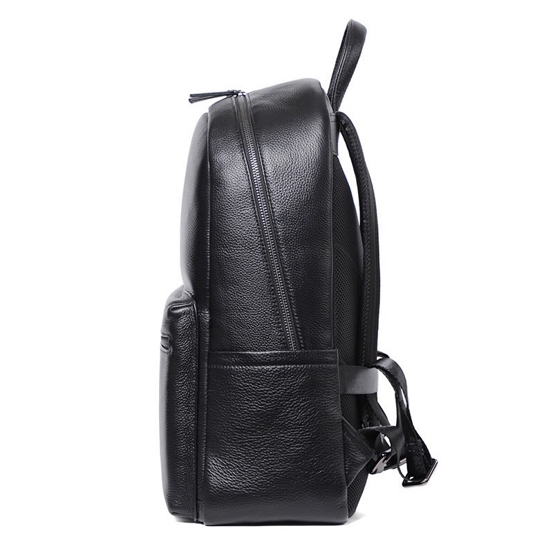 Чоловічий шкіряний рюкзак Haddon чорний - 3 фото