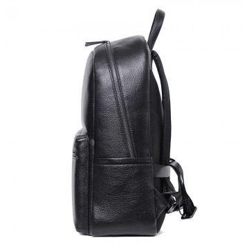 Чоловічий шкіряний рюкзак Haddon чорний фото