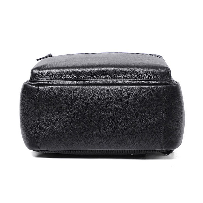 Мужской кожаный рюкзак Haddon черный - 8 фото