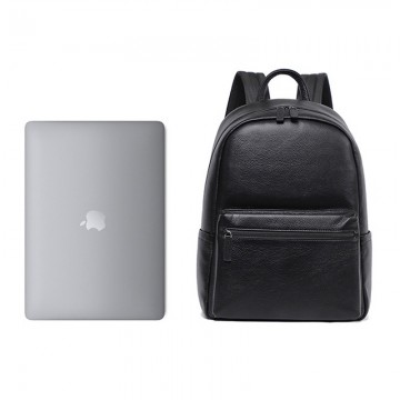 Чоловічий шкіряний рюкзак Haddon чорний фото