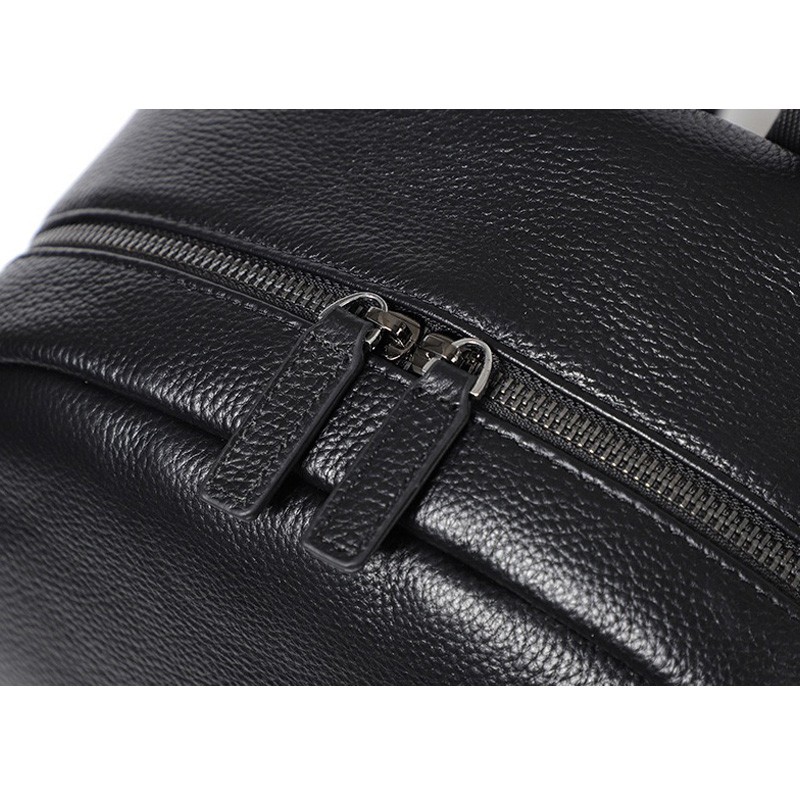 Чоловічий шкіряний рюкзак Haddon чорний - 13 фото