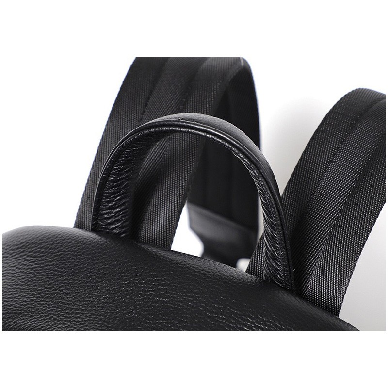 Чоловічий шкіряний рюкзак Haddon чорний - 14 фото