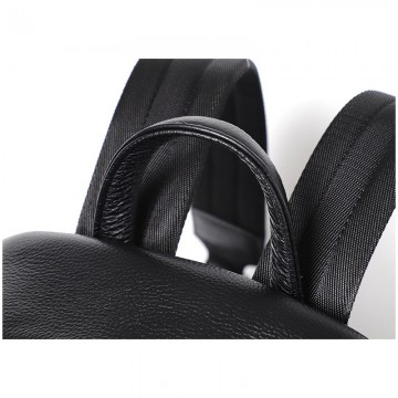 Чоловічий шкіряний рюкзак Haddon чорний фото