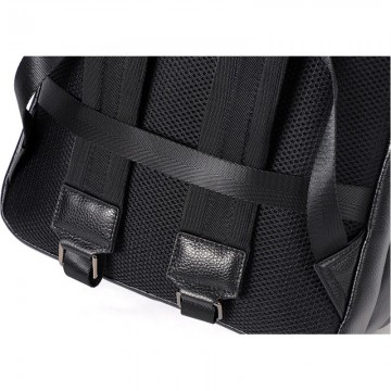 Чоловічий шкіряний рюкзак Haddon чорний фото