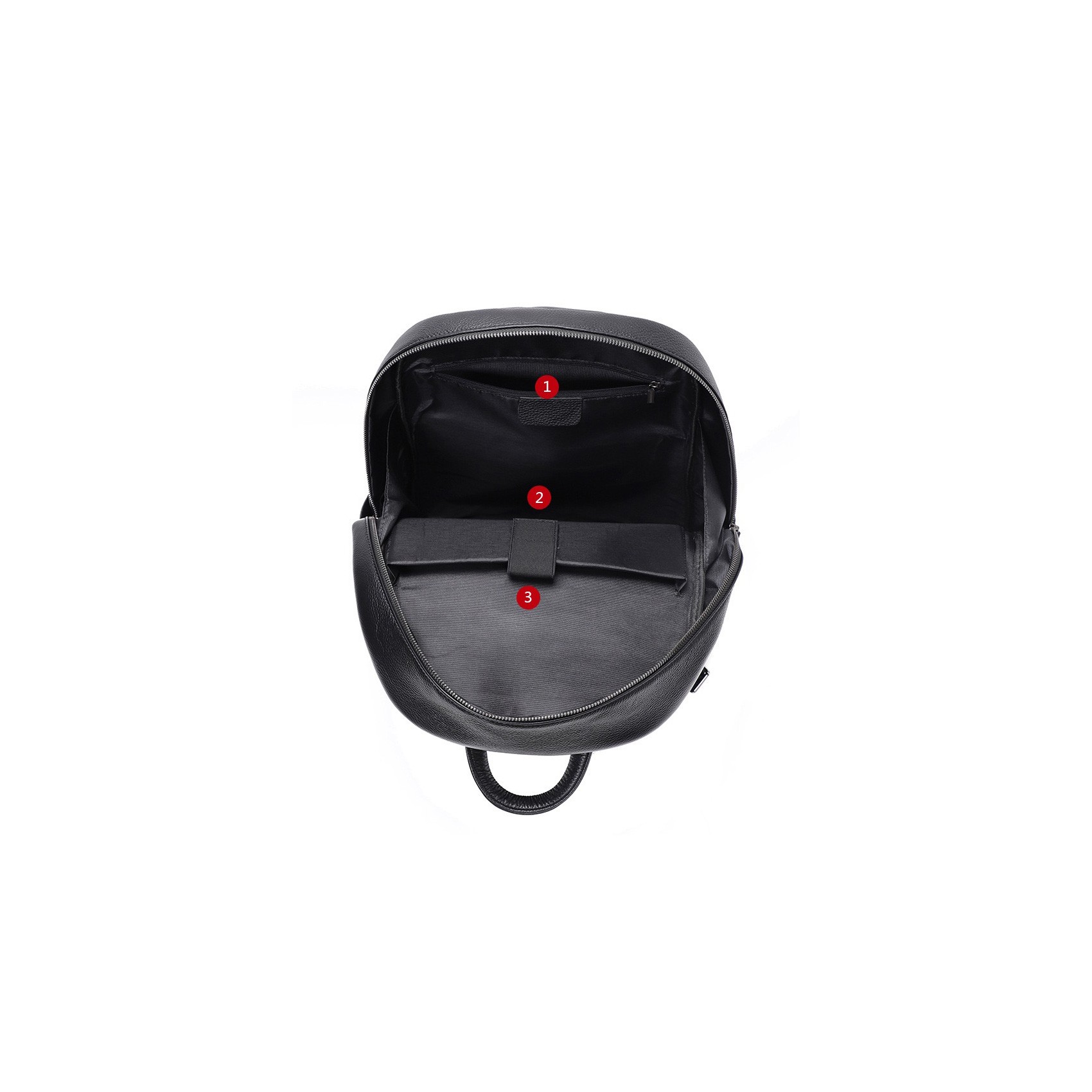 Чоловічий шкіряний рюкзак Haddon чорний