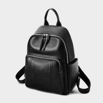 Женский кожаный рюкзак Giulia черный фото