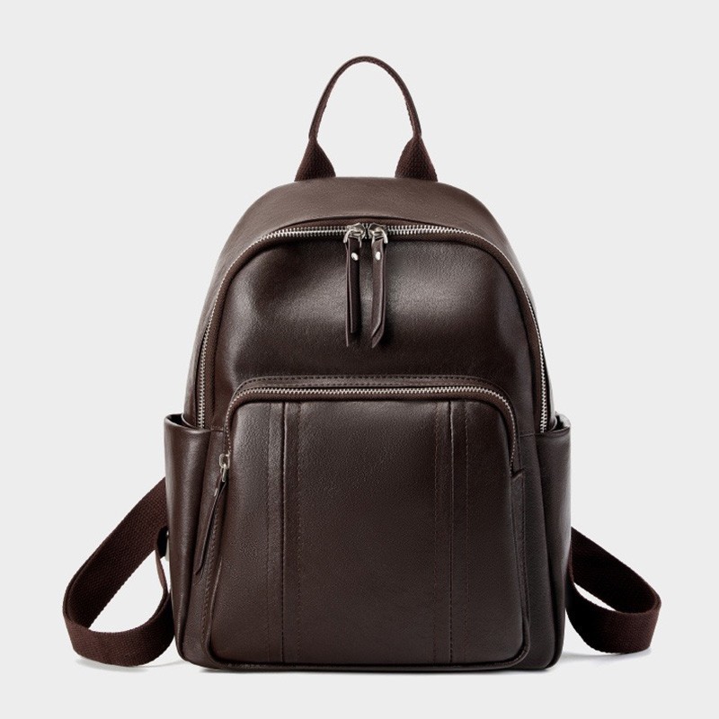 Жіночий шкіряний рюкзак Giulia темно-коричневий - 12 фото