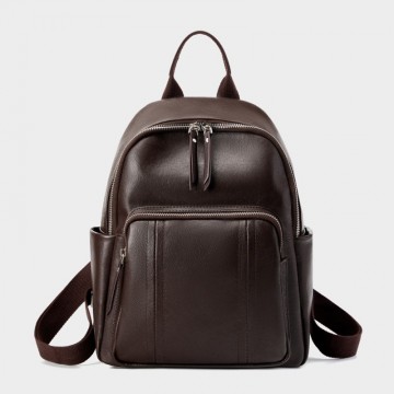 Жіночий шкіряний рюкзак Giulia темно-коричневий фото