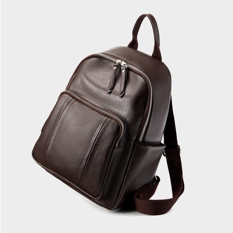 Жіночий шкіряний рюкзак Giulia темно-коричневий - 13 фото