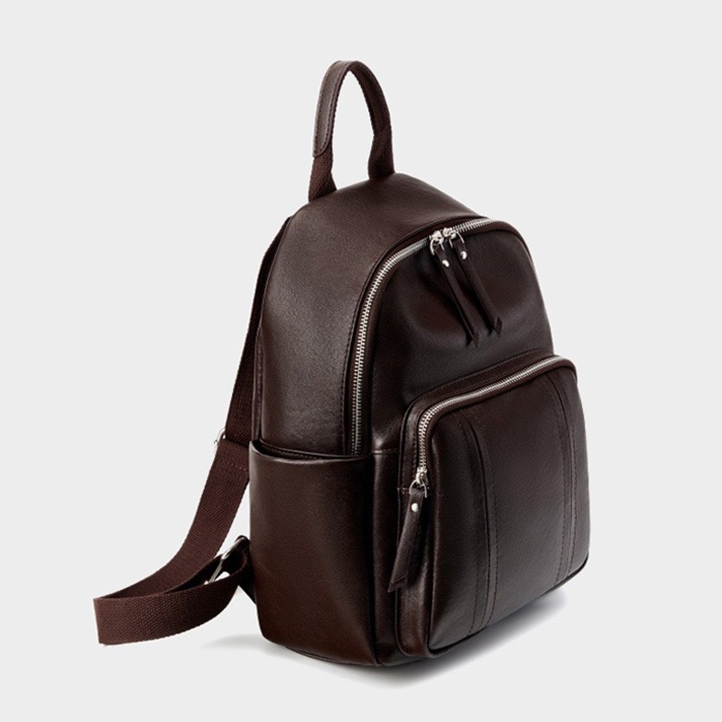 Жіночий шкіряний рюкзак Giulia темно-коричневий - 14 фото