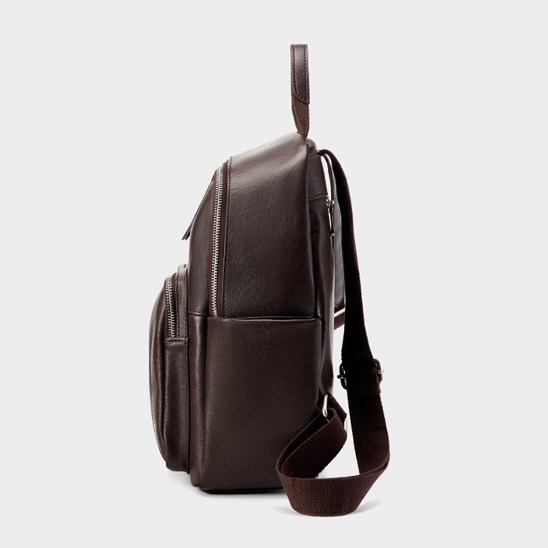 Женский кожаный рюкзак Giulia темно-коричневый - 5 фото