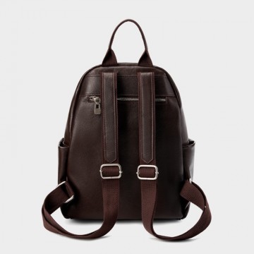 Женский кожаный рюкзак Giulia темно-коричневый фото