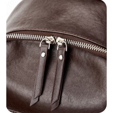 Женский кожаный рюкзак Giulia темно-коричневый фото