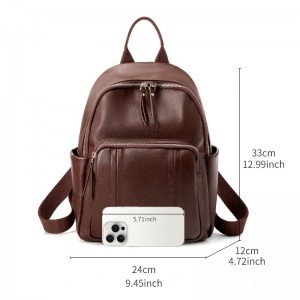 Жіночий шкіряний рюкзак Giulia коричневий