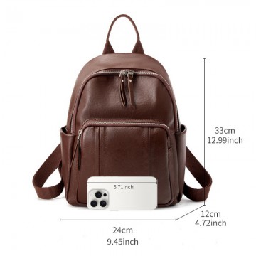 Жіночий шкіряний рюкзак Giulia коричневий фото