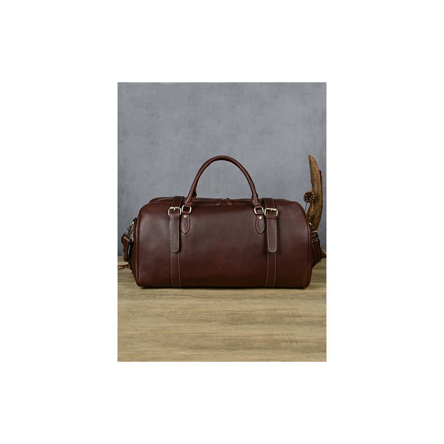 Мужская кожаная дорожная сумка Tiverton коричневая