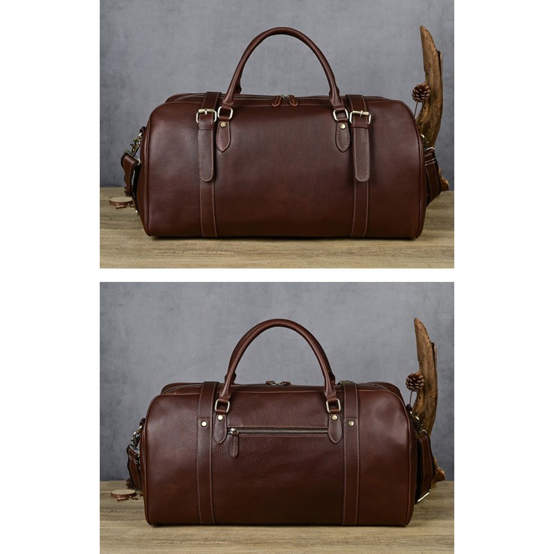 Чоловіча шкіряна дорожня сумка Tiverton коричнева - 2 фото