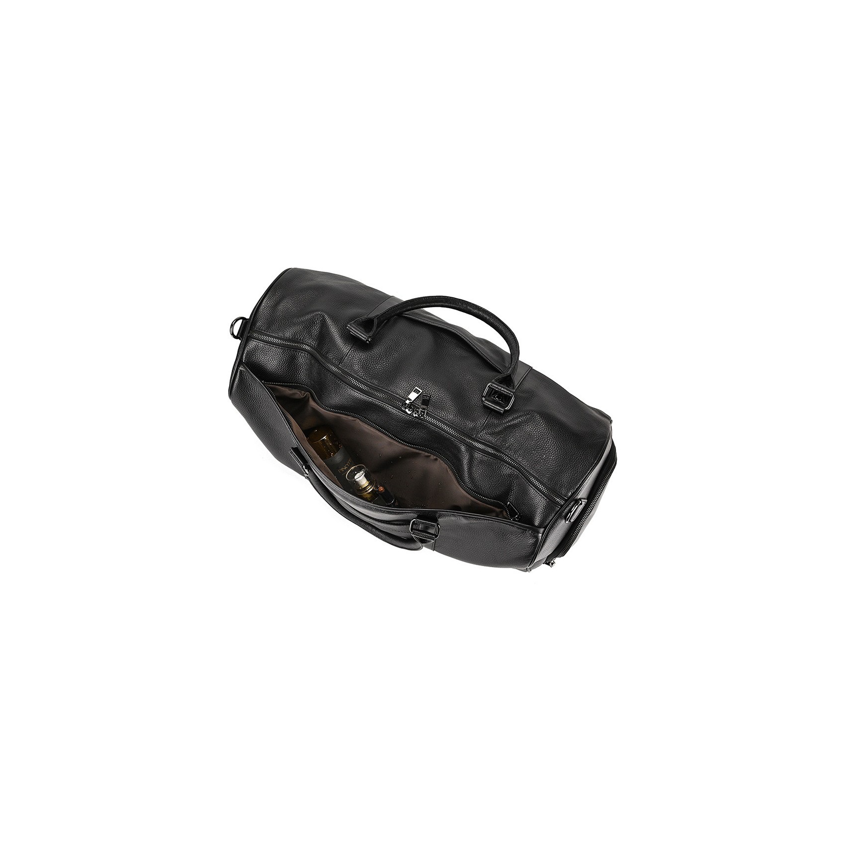 Чоловіча шкіряна дорожня сумка Edwin чорна