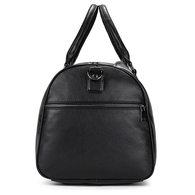 Чоловіча шкіряна дорожня сумка Edwin чорна - 11 фото