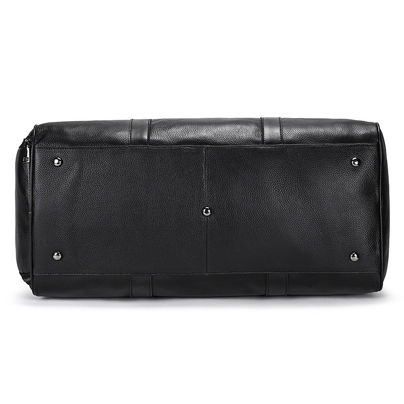 Чоловіча шкіряна дорожня сумка Edwin чорна - 14 фото