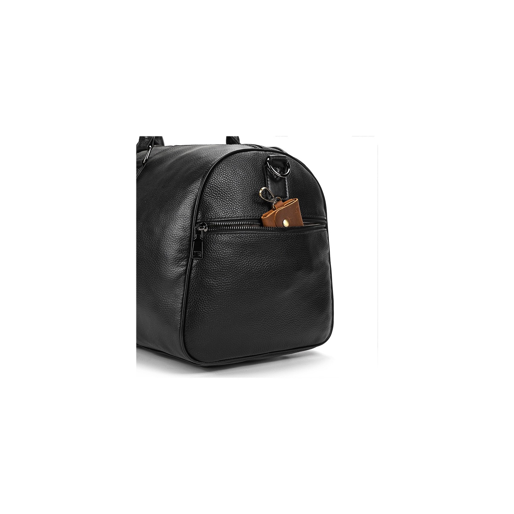 Чоловіча шкіряна дорожня сумка Edwin чорна