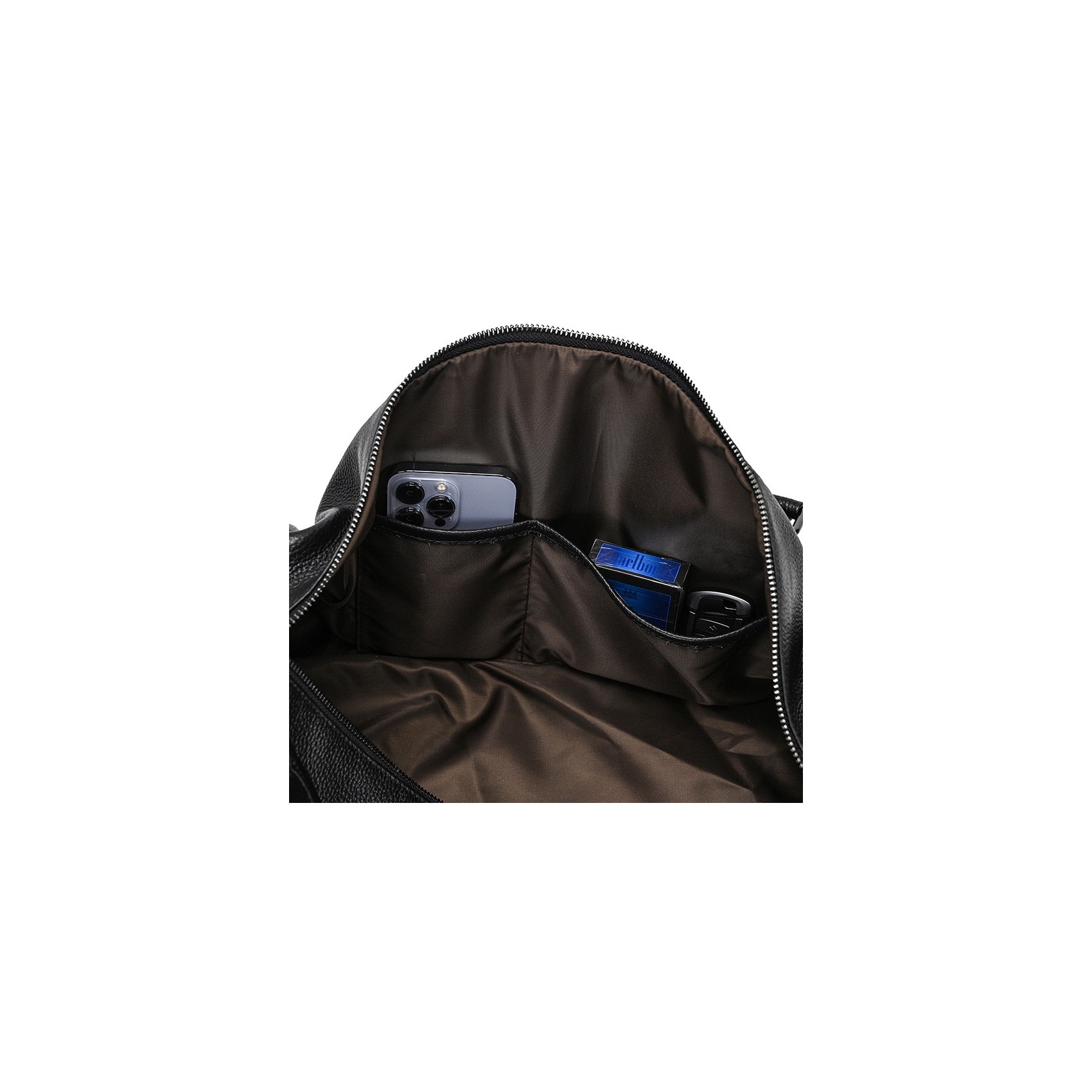 Чоловіча шкіряна дорожня сумка Edwin чорна