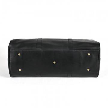 Чоловіча шкіряна дорожня сумка Christof чорна фото