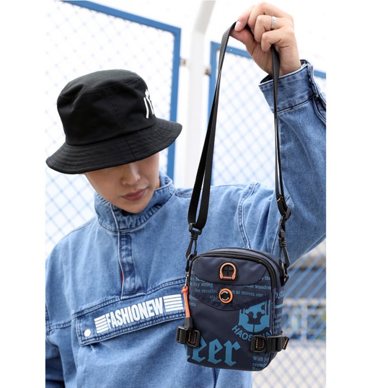 Чоловіча сумка барсетка Zack через плече синя - 3 фото