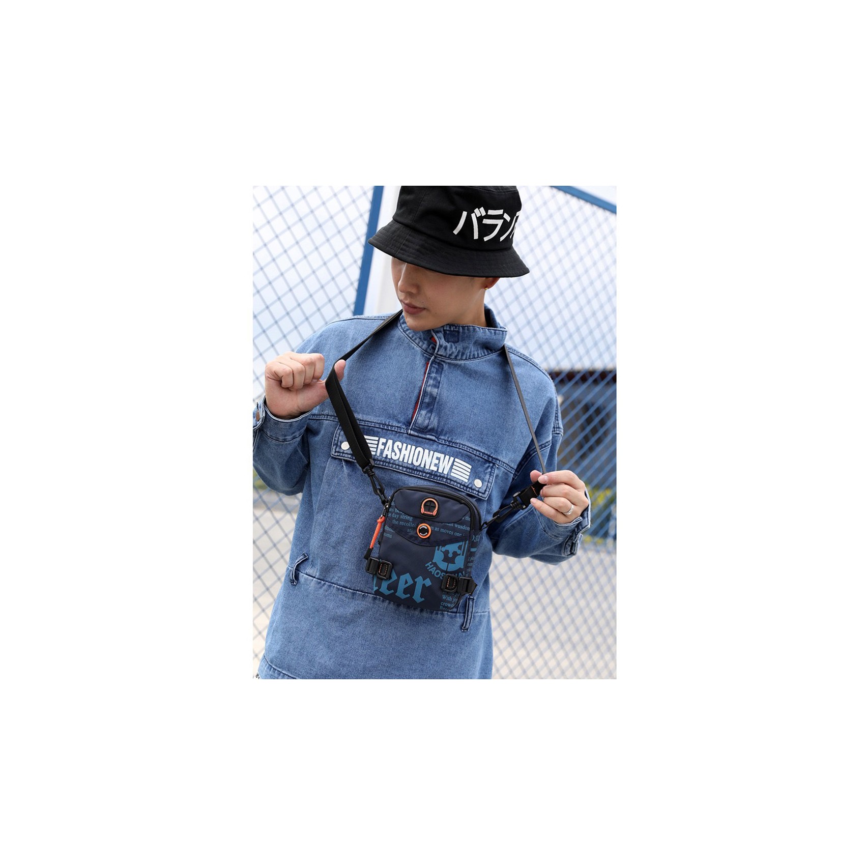 Мужская сумка барсетка Zack через плечо синяя