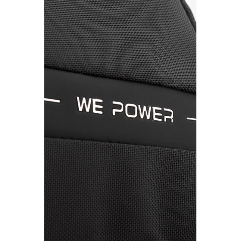 Мужская сумка-рюкзак слинг Simon на одно плечо черная - 9 фото