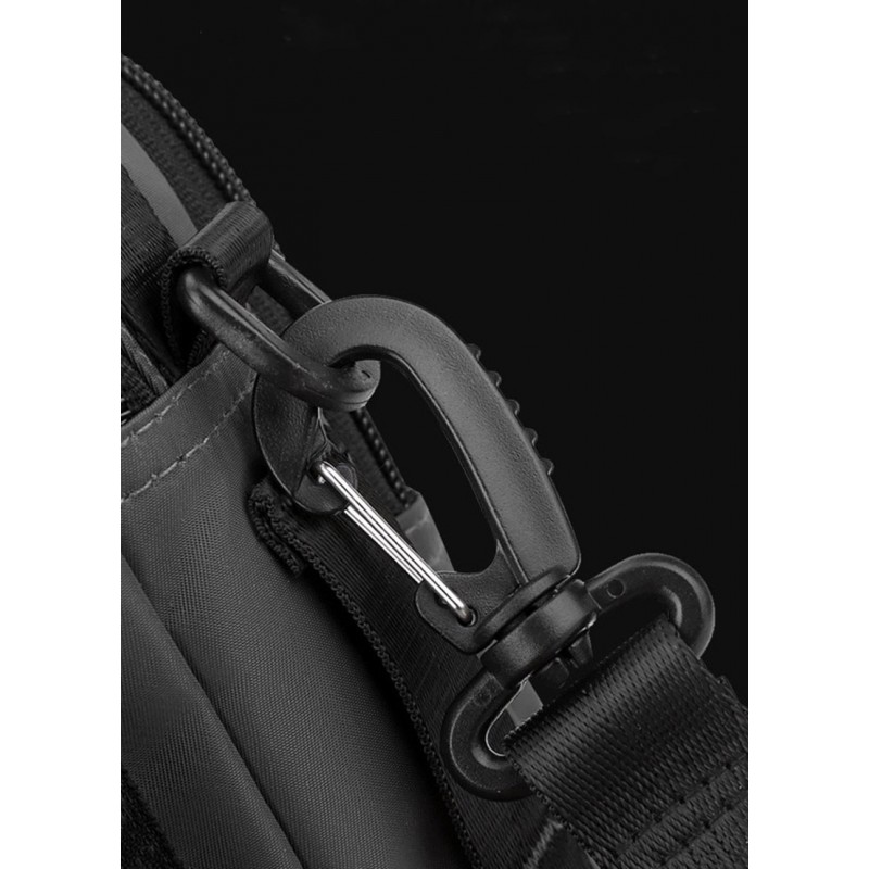 Мужская сумка барсетка Ewan через плечо серая - 15 фото