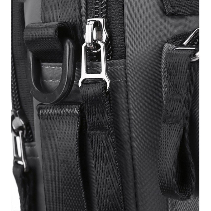 Мужская сумка барсетка Ewan через плечо серая - 8 фото