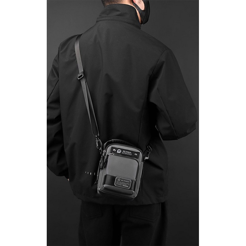 Мужская сумка барсетка Ewan через плечо серая - 1 фото