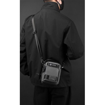 Чоловіча сумка барсетка Ewan через плече сіра фото