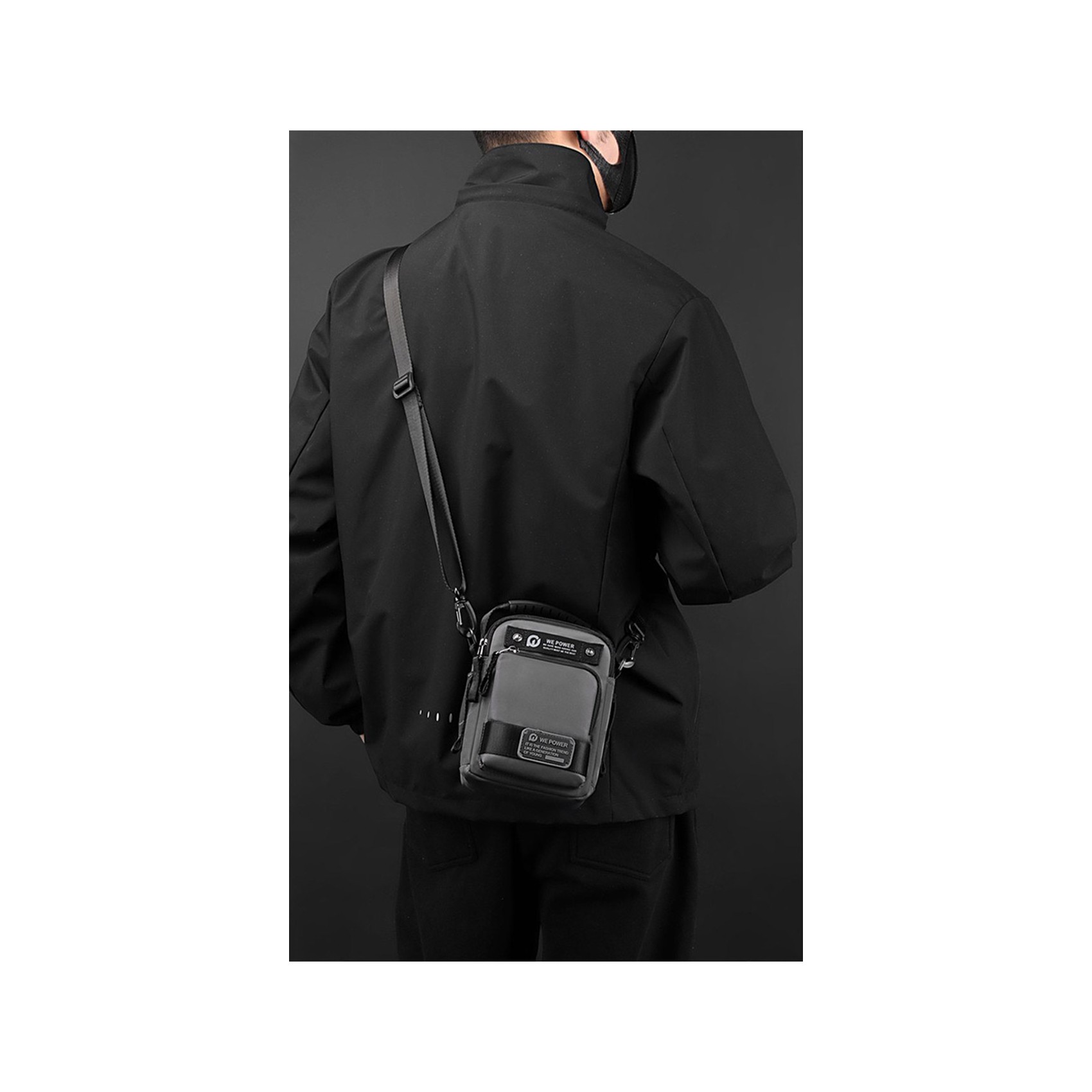 Мужская сумка барсетка Ewan через плечо серая