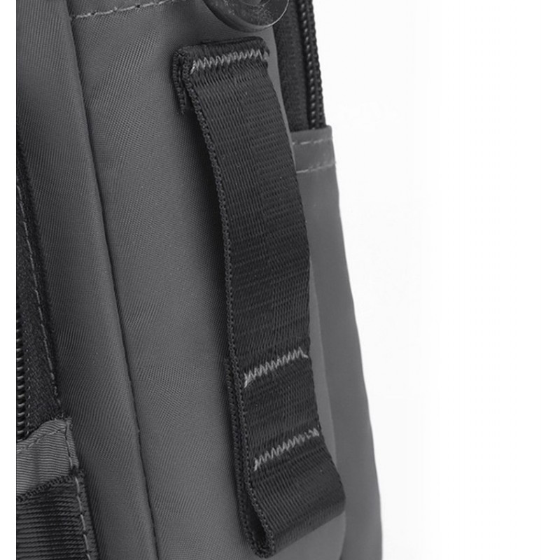 Мужская сумка барсетка Ewan через плечо серая - 12 фото