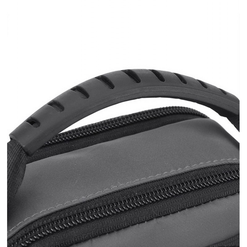 Мужская сумка барсетка Ewan через плечо серая - 13 фото